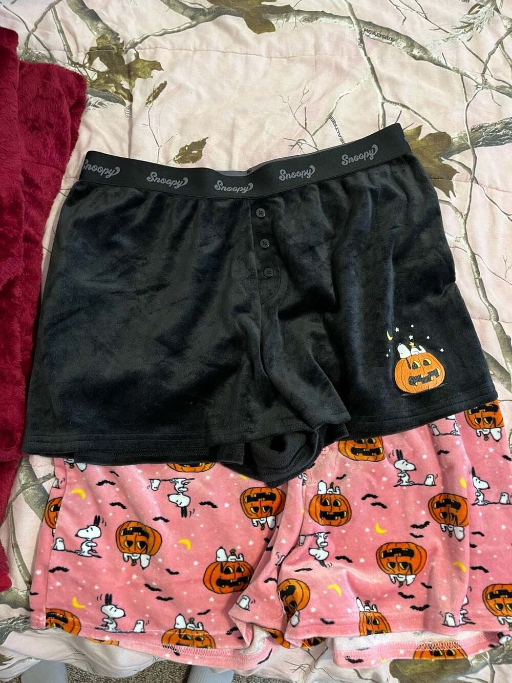Peanuts Snoopy Halloween Velour Pajama Shorts 2-Pack